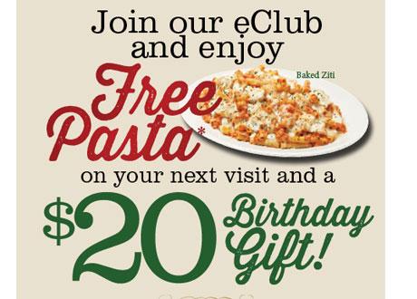 Get FREE Pasta from Buca di Beppo!