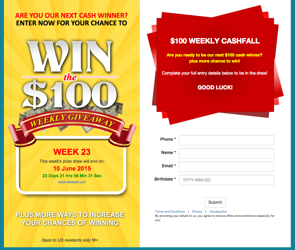 Win $100 on this weekly giveaway!